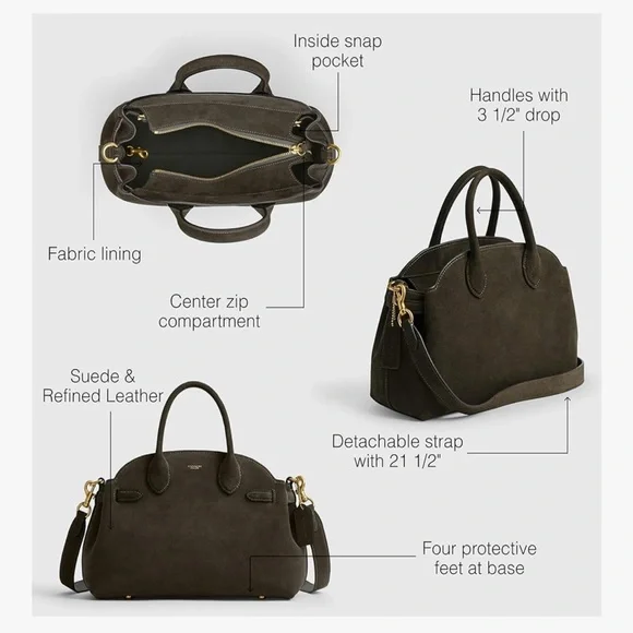 Coach Empire 28 Olive Green Suede - Picture 3 of 15